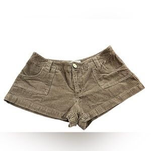 OP Ocean Pacific Y2K Brown Corduroy Low/ Mid Rise Shorts Juniors 15 Retro